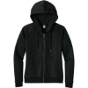 Custom Allmade Womens Organic CVC Fleece Full-Zip Hoodie Deep Black
