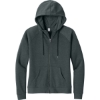 Custom Allmade Womens Organic CVC Fleece Full-Zip Hoodie Terrain Gray Heather
