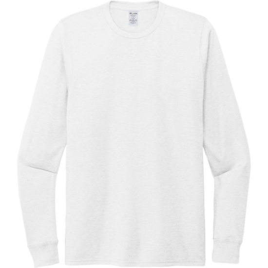 Custom Allmade Unisex Tri-Blend Long Sleeve Tee Bright White