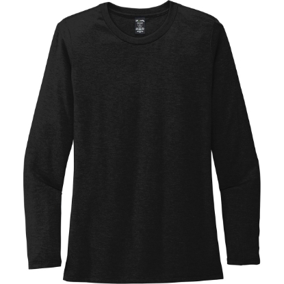 Custom Allmade Womens Tri-Blend Long Sleeve Tee Space Black