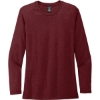 Custom Allmade Womens Tri-Blend Long Sleeve Tee Vino Red