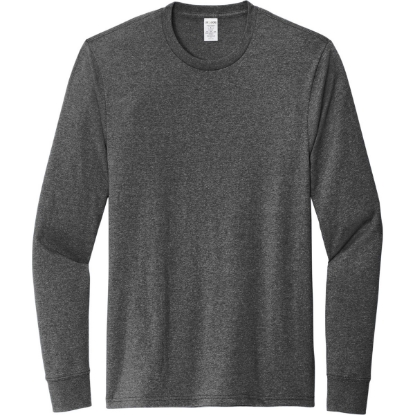 Custom Allmade Unisex Long Sleeve Recycled Blend Tee Reloaded Charcoal Gray Heather
