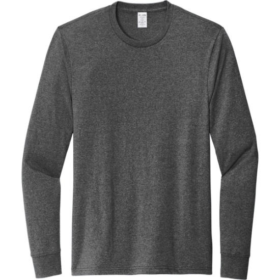 Custom Allmade Unisex Long Sleeve Recycled Blend Tee Reloaded Charcoal Gray Heather