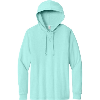 Custom Allmade Unisex Mineral Dye Organic Cotton Hoodie Tee Saltwater Blue