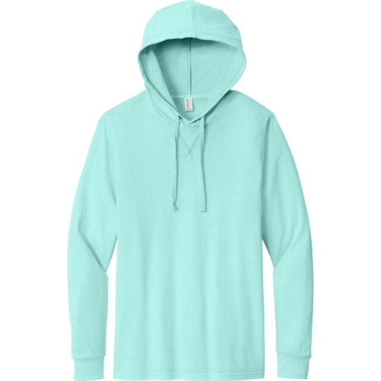 Custom Allmade Unisex Mineral Dye Organic Cotton Hoodie Tee Saltwater Blue