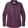 Custom Brooks Brothers Womens Wrinkle-Free Stretch Nailhead Shirt Navy Blazer/Vintage Port Purple