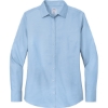 Custom Brooks Brothers Womens Wrinkle-Free Stretch Nailhead Shirt Newport Blue