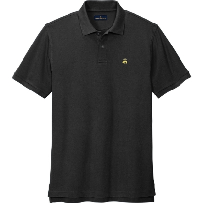 Custom Brooks Brothers Pima Cotton Pique Polo Deep Black/Gold