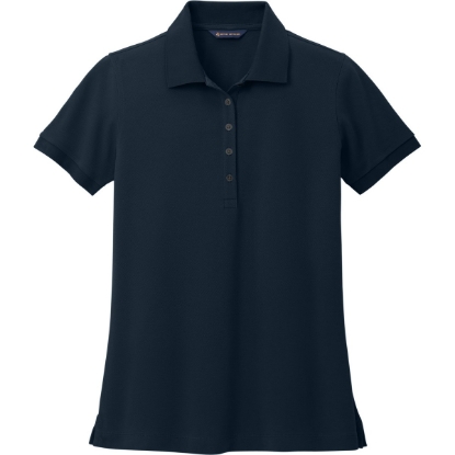 Custom Brooks Brothers Womens Pima Cotton Pique Polo Navy Blazer Blue