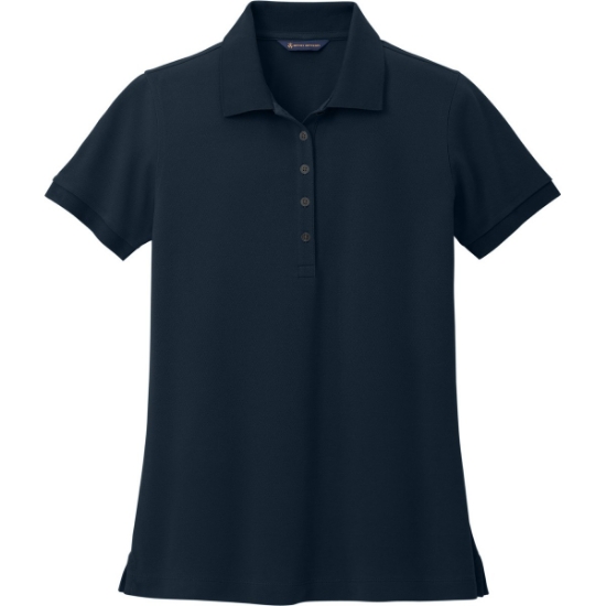 Custom Brooks Brothers Womens Pima Cotton Pique Polo Navy Blazer Blue