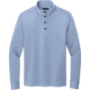 Custom Brooks Brothers Mid-Layer Stretch 1/2-Button Aegean Blue Heather