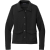 Custom Brooks Brothers Womens Mid-Layer Stretch Button Jacket Black Heather