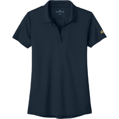 Custom Brooks Brothers Womens Mesh Pique Performance Polo Navy Blue Blazer