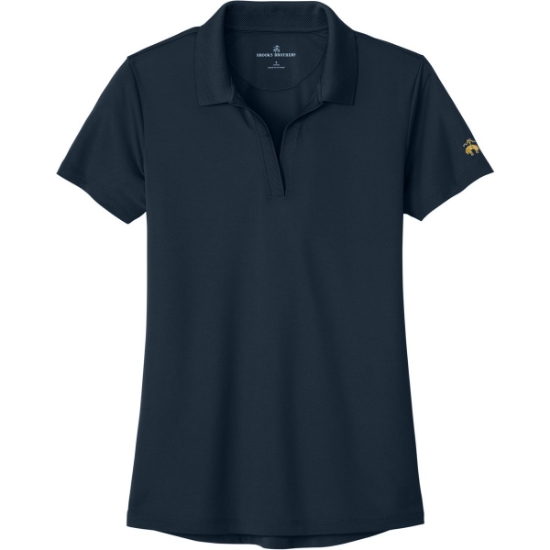 Custom Brooks Brothers Womens Mesh Pique Performance Polo Navy Blue Blazer