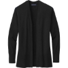 Custom Brooks Brothers Womens Cotton Stretch Long Cardigan Sweater Deep Black