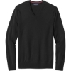 Custom Brooks Brothers Washable Merino V-Neck Sweater Deep Black