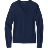 Custom Brooks Brothers Womens Washable Merino V-Neck Sweater Navy Blue Blazer