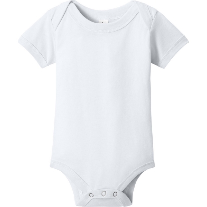 Custom BELLA+CANVAS Infant Jersey Short Sleeve One Piece White