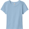 Custom BELLA+CANVAS Womens Micro Rib Baby Tee Solid Baby Blue Blend