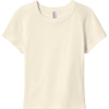 Custom BELLA+CANVAS Womens Micro Rib Baby Tee Solid Natural White Blend