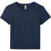 Custom BELLA+CANVAS Womens Micro Rib Baby Tee Solid Navy Blue Blend