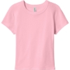Custom BELLA+CANVAS Womens Micro Rib Baby Tee Solid Pink Blend