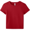 Custom BELLA+CANVAS Womens Micro Rib Baby Tee Solid Red Blend