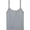 Custom BELLA+CANVAS Womens Micro Rib Spaghetti Strap Tank Athletic Heather Gray