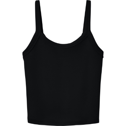 Custom BELLA+CANVAS Womens Micro Rib Spaghetti Strap Tank Solid Black Blend