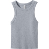 Custom BELLA+CANVAS Womens Micro Rib Racer Tank Athletic Heather Gray