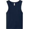Custom BELLA+CANVAS Womens Micro Rib Racer Tank Solid Navy Blue Blend