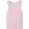 Custom BELLA+CANVAS Womens Micro Rib Racer Tank Solid Pink Blend