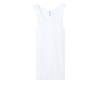 Custom BELLA+CANVAS Womens Baby Rib Tank White