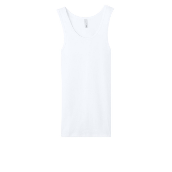 Custom BELLA+CANVAS Womens Baby Rib Tank White