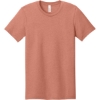 Custom BELLA+CANVAS Unisex Heather CVC Short Sleeve Tee. Heather Prism Sunset Orange