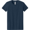 Custom BELLA+CANVAS Youth Heather CVC Tee Heather Navy Blue