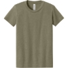 Custom BELLA+CANVAS Youth Heather CVC Tee Heather Olive Green