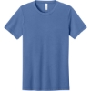 Custom BELLA+CANVAS Unisex Triblend Short Sleeve Tee. Solid Blue Triblend