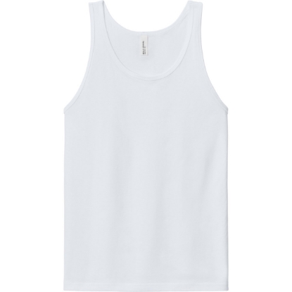 Custom BELLA+CANVAS Unisex Heather CVC Tank Solid White Blend