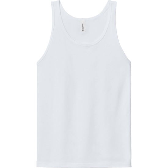 Custom BELLA+CANVAS Unisex Heather CVC Tank Solid White Blend
