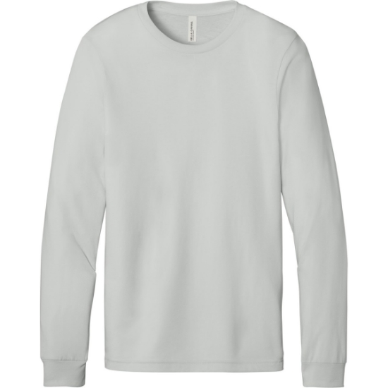 Custom BELLA+CANVAS Unisex Jersey Long Sleeve Tee. Silver