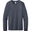 Custom BELLA+CANVAS Unisex Heather CVC Long Sleeve Tee Heather Navy Blue