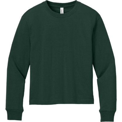 Custom BELLA+CANVAS Youth 6-Ounce Heavyweight Long Sleeve Tee Forest Green
