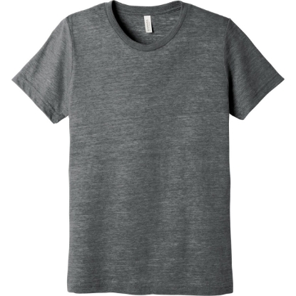 Custom BELLA+CANVAS Unisex Poly-Cotton Short Sleeve Tee. Asphalt Gray Slub