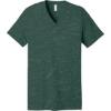 Custom BELLA+CANVAS Unisex Textured Jersey V-Neck Tee Forest Marble Green