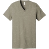Custom BELLA+CANVAS Unisex Textured Jersey V-Neck Tee Stone Marble Gray
