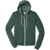 Custom BELLA+CANVAS Unisex Sponge Fleece Full-Zip Hoodie. Heather Forest Green