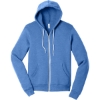 Custom BELLA+CANVAS Unisex Sponge Fleece Full-Zip Hoodie. Heather Columbia Blue