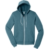 Custom BELLA+CANVAS Unisex Sponge Fleece Full-Zip Hoodie. Heather Deep Teal Blue