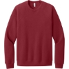 Custom BELLA+CANVAS Unisex Sponge Fleece Raglan Sweatshirt. Cardinal Red